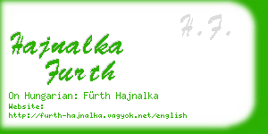hajnalka furth business card
